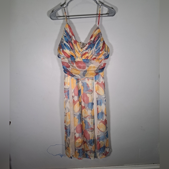 Y2k Maccine Colourful Baby Doll Mid Length Dress Size Medium - Picture 1 of 7